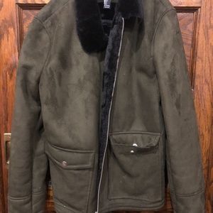 Suede Bomber Jacket